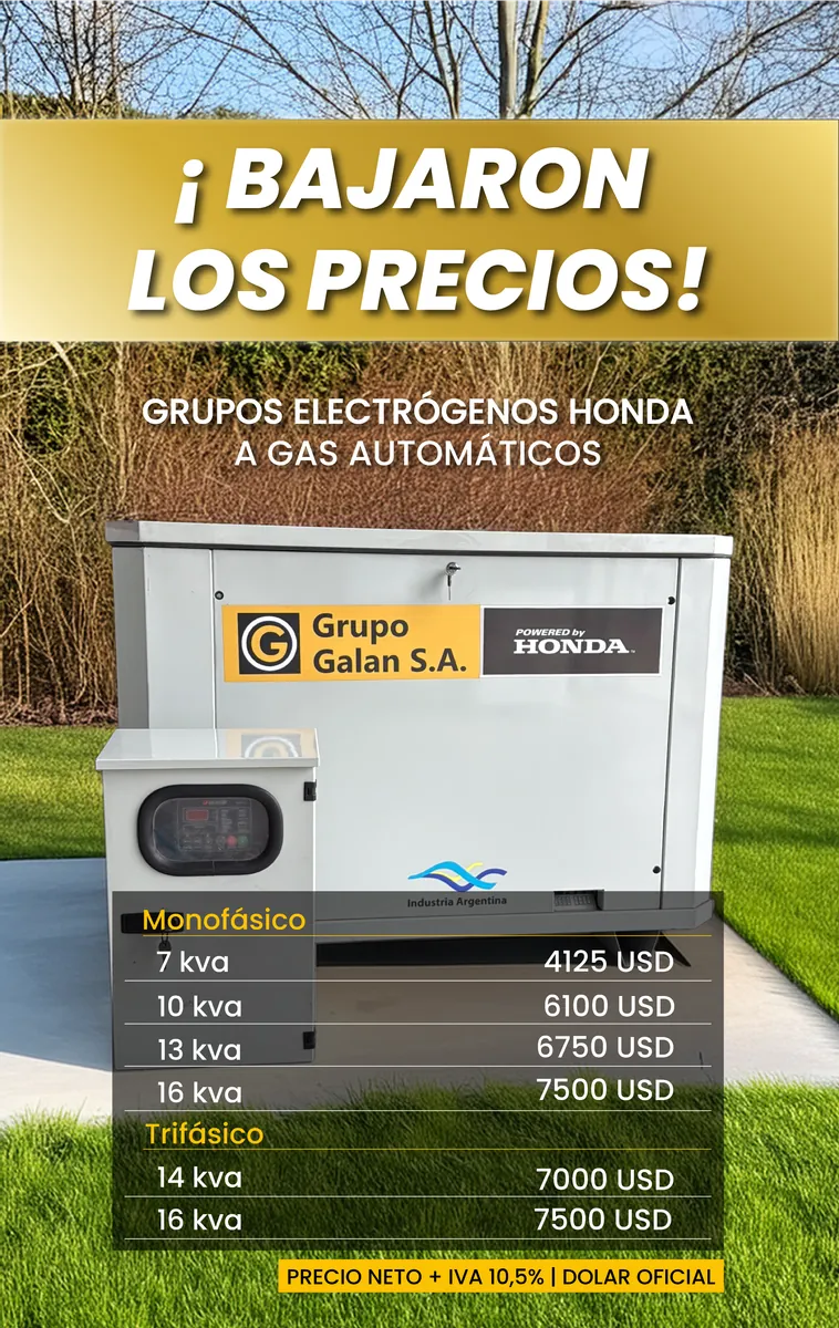 Grupo Electrógeno Grupo Galán de alta potencia